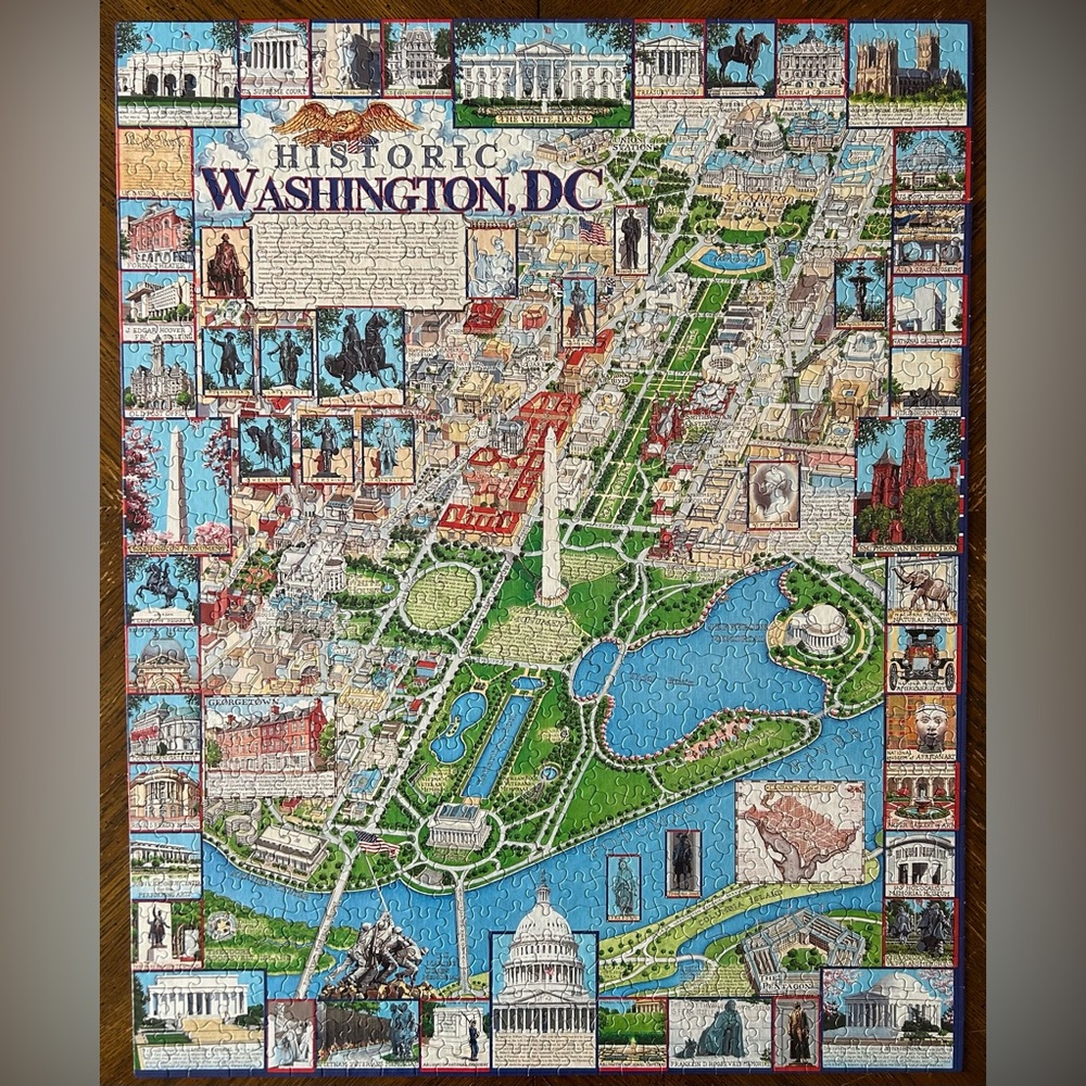 White Mountain 1000 piece Jigsaw Puzzle — “Historic Washington, DC” theme